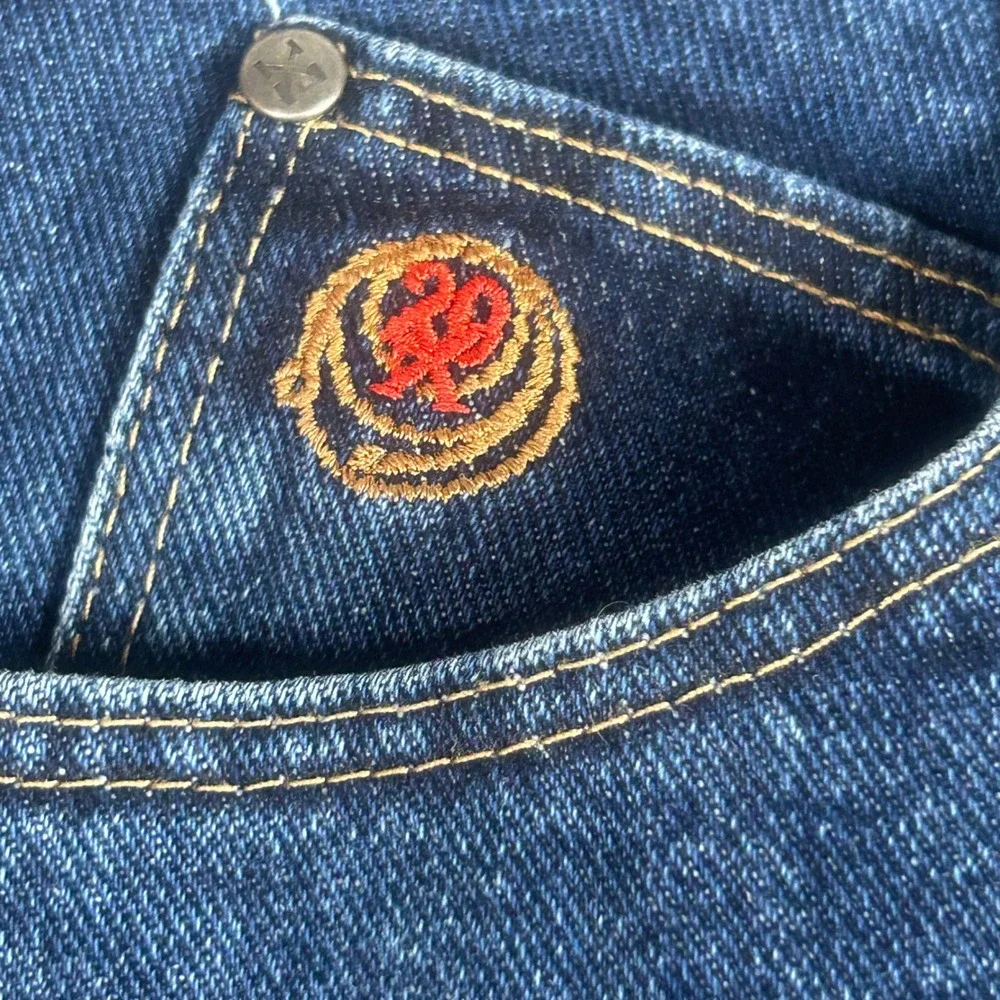 Wrangler Womens 20X Calgary Original Rise Jeans Dark Wash Blue 13/14X36 W022XDV